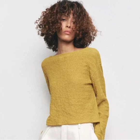 💫 Zara Textured Tie Top 💫 - Picture 2 of 7